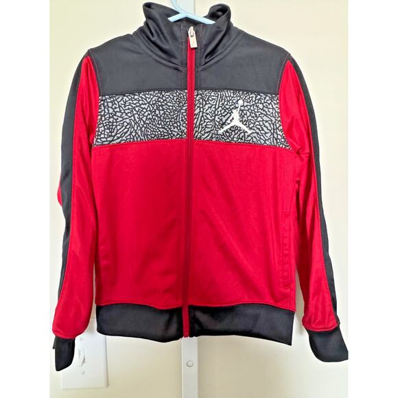 Air Jordan Jumpman Kids Full Zip Track Jacket Retro Basketball Size 4-5 Red - Picture 1 of 7